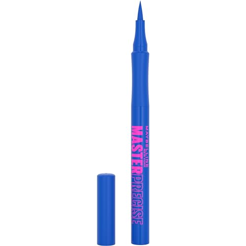 MAYBELLINE Master Precise All Day Liquid Eyeliner, Waterproof Eyeliner Makeup for up to 30HR Wear, Cobalt Blue, 1 Count