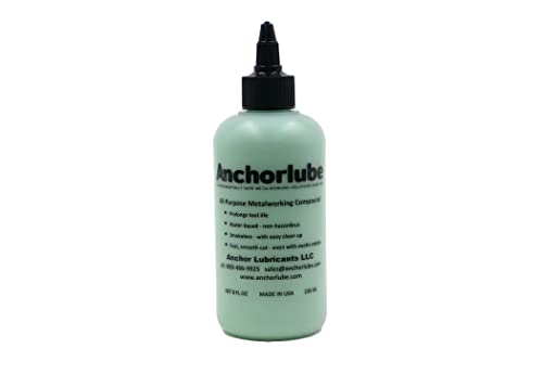Anchorlube All-Purpose Metalworking Compound 8oz - Water-Based Cutting Fluid for Drilling, Tapping, Sawing - Great on Stainless Steel | No Oil