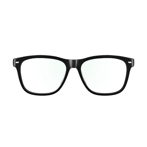 Echo Frames (3rd Gen) | Smart audio glasses with Alexa | Square frames in Classic Black with blue light filtering lenses