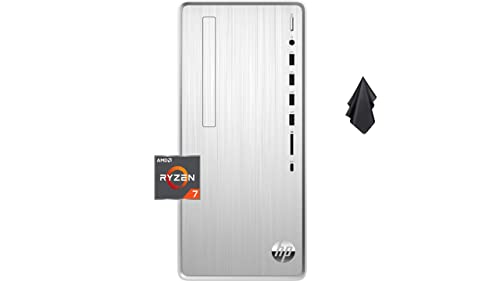 HP Newest Pavilion TP01 Desktop Computer, AMD Ryzen 7-5700G (Beats i9-10900), AMD Radeon, DVD Writer, Wireless, 9 USB Ports, HDMI, Bluetooth, Windows 11 Home(16GB RAM | 1 TB PCIe SSD)