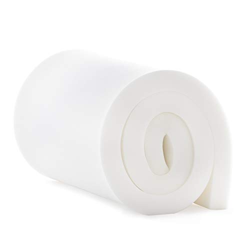Linenspa High Density Cushion Craft Foam - Perfect for Chairs, Sofas, Headboards, and DIY Projects, 2' x 24' x 72', White
