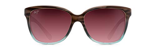 Maui Jim Women's Starfish Polarized Fashion Sunglasses, Sandstone with Blue/Maui Rose, Medium