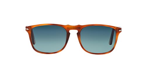 Persol PO3059S Square Sunglasses, Terra Di Siena/Blue Gradient Polarized, 54 mm