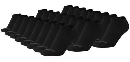 AND1 Men's Athletic Socks - Cushion Comfort No Show Socks (24 Pack), Size 6-12.5, Black