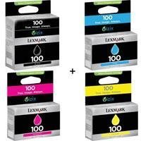 Lexmark 100 Series Ink Cartridges - Set of 4 Colors (Black, Cyan, Magenta, Yellow)