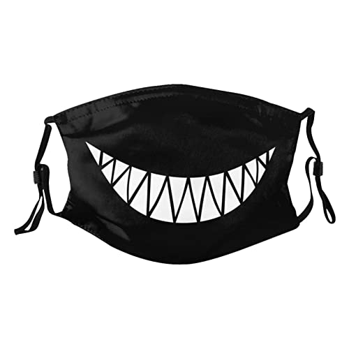 Funny Shark Teeth Smile Face Mask, Reusable Adjustable Printed Balaclava for Men Women Boys Girls