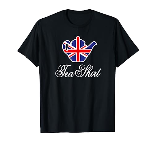 Funny British Tea Shirt UK teapot Union Jack flag tea pun T-Shirt