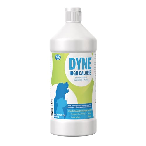 Pet-Ag Dyne High Calorie Liquid Nutritional Supplement for Dogs & Puppies 8 Weeks and Older - 16 oz - Supports Performance and Endurance - Sweet Vanilla Flavor