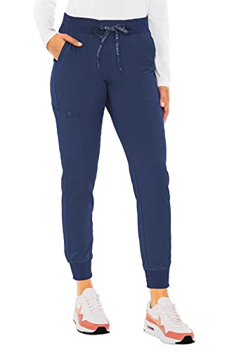 Med Couture Women's Touch CollectionYoga Jogger Jenny Scrub Pant, Navy, Large