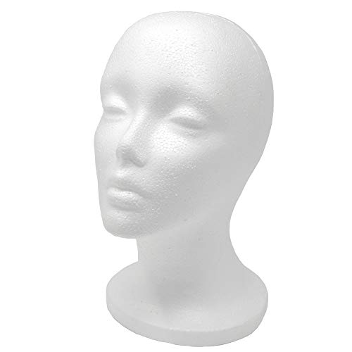 A1 Pacific Female Styrofoam Mannequin Head, 11' L