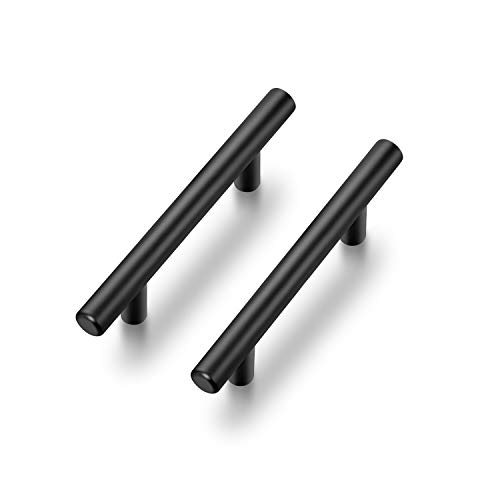 Ravinte 6 Pack | 5 Inch Cabinet Pulls Matte Black Stainless Steel Kitchen Drawer Pulls Cabinet Handles 5InchLength, 3Inch Hole Center
