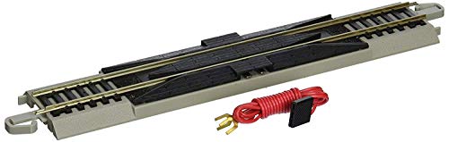 Bachmann Trains - Snap-Fit E-Z Track 9” Straight Terminal Rerailer w/Wire (1/card) - Nickel Silver Rail With Gray Roadbed - HO Scale