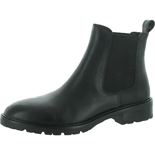Steve Madden womens Chelsea Boot, Black Leather, 8 US