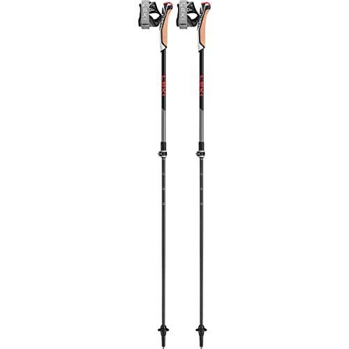 LEKI Instructor Lite Aluminum Adjustable Lightweight Trekking Poles for Hiking & Nordic Walking - Black-Gray-Yellow - 100-125 cm