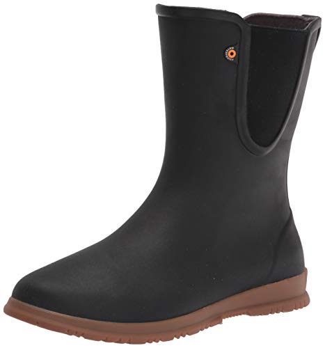 BOGS Womens Sweetpea Tall Boot Rain Shoe, Black, 9
