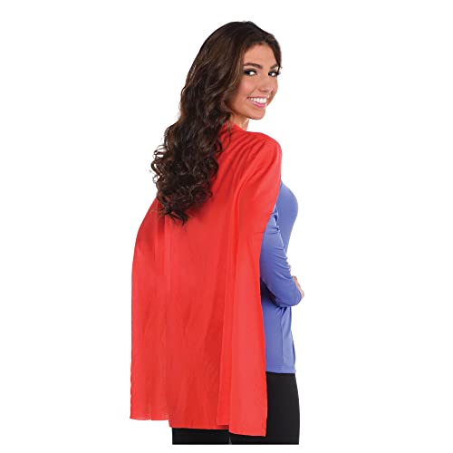 Red Cape Costumes for Kids and Adults - One Size Fits Most (1 Count) - Great For Party Dress-Up - Superhero & Halloween Capes