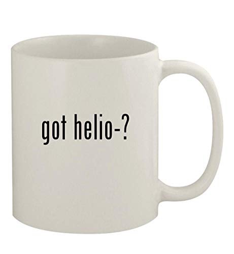 Knick Knack Gifts got helio-? - 11oz Ceramic White Coffee Mug, White