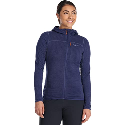 RAB Women's Ascendor Light Hoody Fleece Jacket for Climbing, Skiing, & Mountaineering - Patriot Blue - X-Large