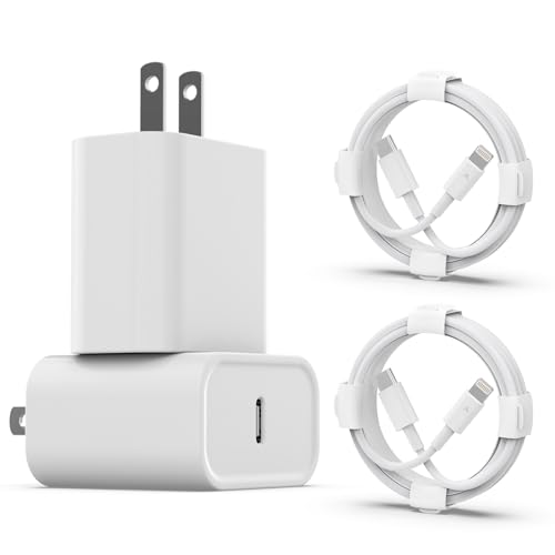 iPhone 14 13 12 11 Fast Charger [MFi Certified], 2 Pack Rapid PD USB C Wall Charger Block with 6FT USB C to Lightning Cable Compatible with iPhone 14/13/12/11 Pro/Pro Max/XS Max/XS/XR/X/SE/8 and More