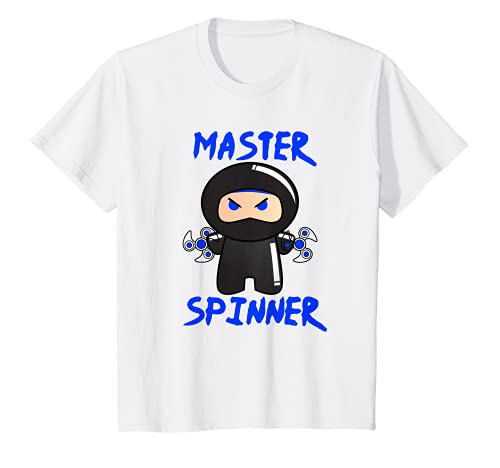Kids Master Ninja Fidget Spinner T-Shirt for Boys and Girls Gift