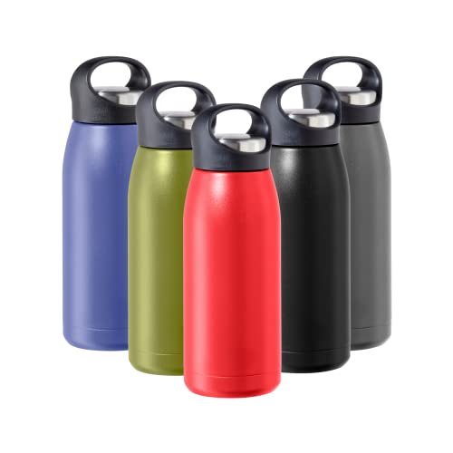 OGGI Freestyle Stainless Steel Insulated Water Bottle- Double Wall Vacuum Insulated, Travel Thermos, 17oz(500ml), Red