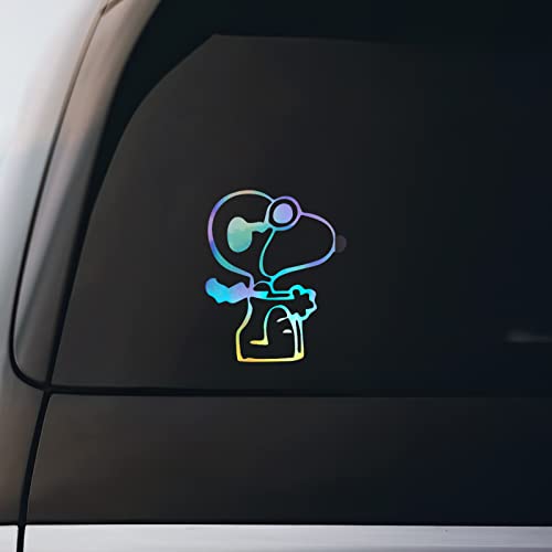 Snoopy Red Baron Sticker Vinyl Decal Notebook Car Window Laptop 4' x 5' | Holographic |