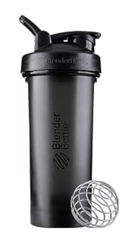 BlenderBottle Classic V2 Shaker Bottle Perfect for Protein Shakes and Pre Workout, 28-Ounce, Black