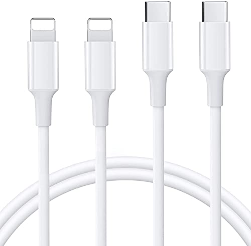 USB C to Lightning Cable 2Pack 3FT [Apple MFi Certified] iPhone Lightning to USB-C Fast Charging Cable Compatible iPhone 14/13/12 11/11 Pro/11 Pro Max/X/XS/XR/XS Max/8, Supports Power Delivery
