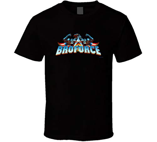 Cool Video Games Broforce Star Adler Logo Hot T Shirt Gr. Black