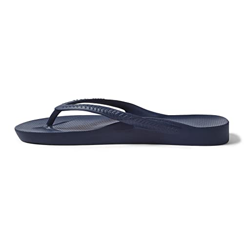 ARCHIES Footwear - Flip Flop Sandals – Offering Great Arch Support and Comfort - Navy (Women's US 9/Men's US 8)