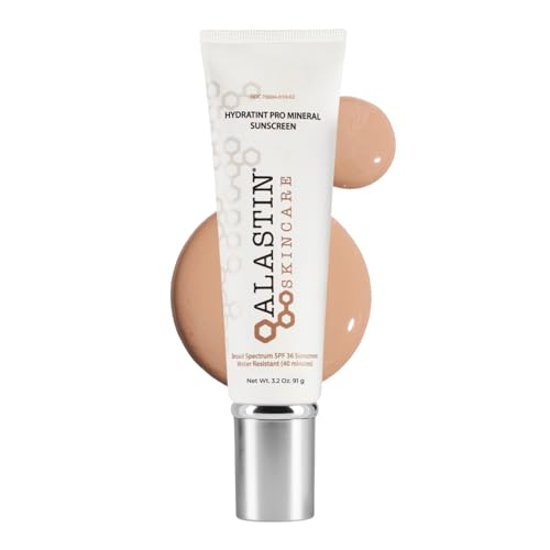 ALASTIN Skincare HydraTint Pro Mineral Sunscreen SPF 36 (3.2 oz) | 2-in-1 Daily Sunblock & Tinted Face Moisturizer | Fragrance-Free, Water Resistant