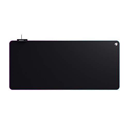 Roccat Sense AIMO XXL Gaming Mousepad - AIMO LED Illumination, Maximum Precision, Rubberized Bottom, (900 mm x 400 mm x 3.5 mm), Black