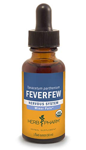 Herb Pharm Certified Organic Feverfew Liquid Extract for Minor Pain Support - 1 Ounce