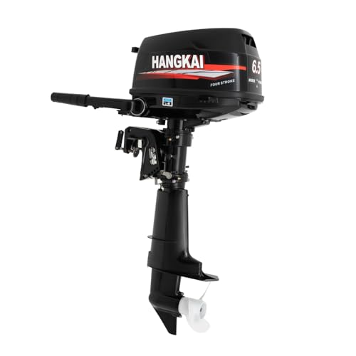 6.5HP 4 Stroke Outboard Motor, Heavy Duty Short Shaft Outboard Boat Engine Trolling Motor with Water Cooling CDI System for Inflatable Fishing Boat Kayak Canoe