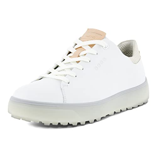 ECCO womens Tray Hybrid Hydromax Water-resistant Golf Shoe, Bright White, 7-7.5 US