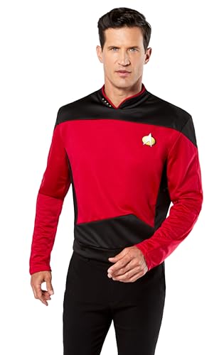 Rubie's mens Star Trek the Next Generation Deluxe Commander Picard Adult Shirt Costume Top, Red, Extra-Large US