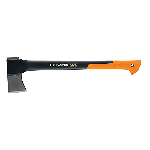 Fiskars X-series X15 Chopping Axe with Forged Steel Blade and 23' Shock Absorbing Handle - Lawn and Garden Tools - Black/Orange