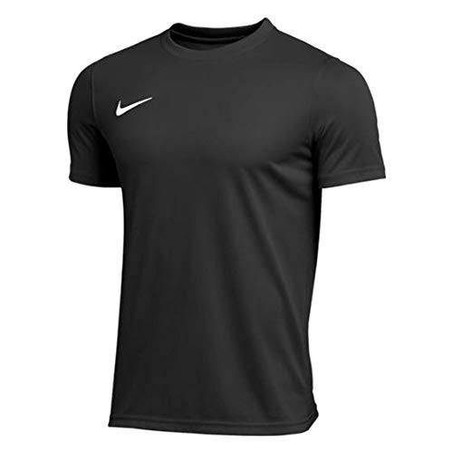 Nike Youth Park VII Short Sleeve Shirt (Black/White, Large)