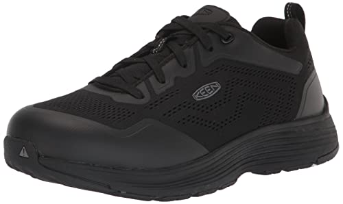 KEEN Utility Men's Sparta 2 Low Height Alloy Toe Industrial Work Shoes, Black/Black, 11