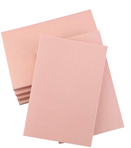 Oopsu 6 Pack 4'x6' Pale Pink Rubber Stamp Carving Blocks Rubber Carved Brick for Stamp Soft Rubber Crafts and DIY Craft Project