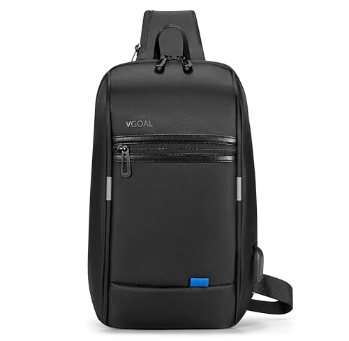 VGOAL Backpack Shoulder Crossbody Chest Bag for Men with USB Charging Port