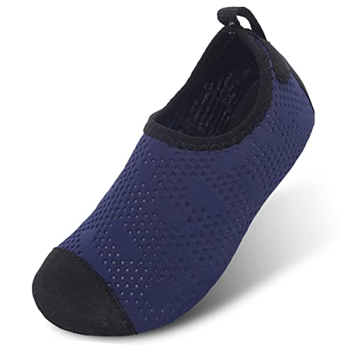 JIASUQI Outdoor Walking Aqua Water Shoes for Kids Boys Gilrs Dot Navy US 4-4.5 M Big Kid