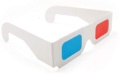 NCTPTECH 3D Glasses for Movies 10 Pairs Red/Cyan Cardboard 3D Glasses - White Frame