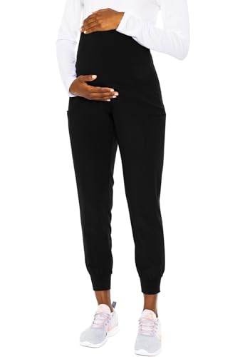 Med Couture Women's Maternity Jogger Pant, Black, Small