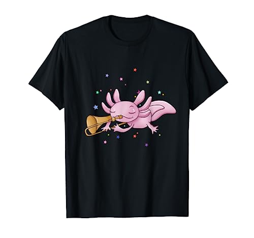 Funny Axolotl Lover Playing Trombone Lover Trombonist T-Shirt