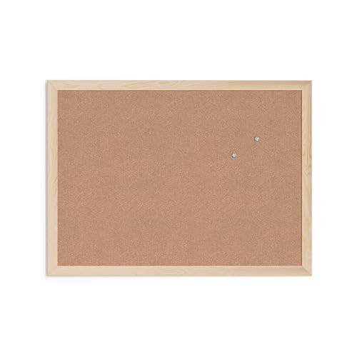 U Brands Cork Board, 18 x 24 Inches, Light Pine Wood Frame (265U00-01)