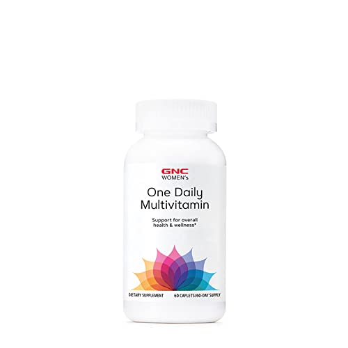 GNC Women's One Daily Multivitamin | Supports Immune and Brain Function Plus Hair, Skin and Nail Health | Antioxidant Blend with Collagen | Daily Supplement | 60 Caplets