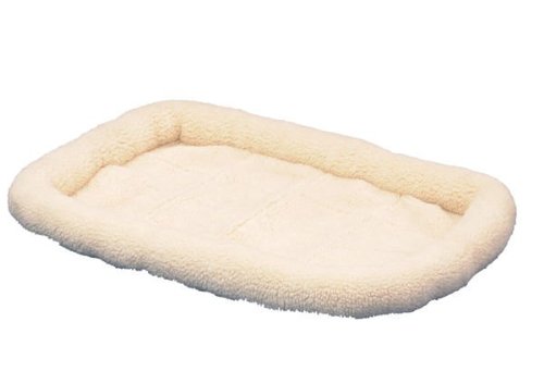 Precision Pet Snoouncezy Original Fleece Bed, 31x21-Inches, Cream