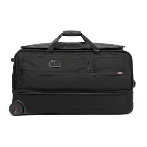 TUMI - Alpha Large Split 2-Wheel Duffel Bag - With Quick Zip Interior - Rolling Luggage for Men and Women - Black