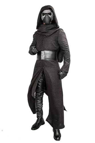 XCOSTUME Mens Deluxe Kylo Ren Costume Full Suit New Version V3 with Belt & Gloves 2016 (L)